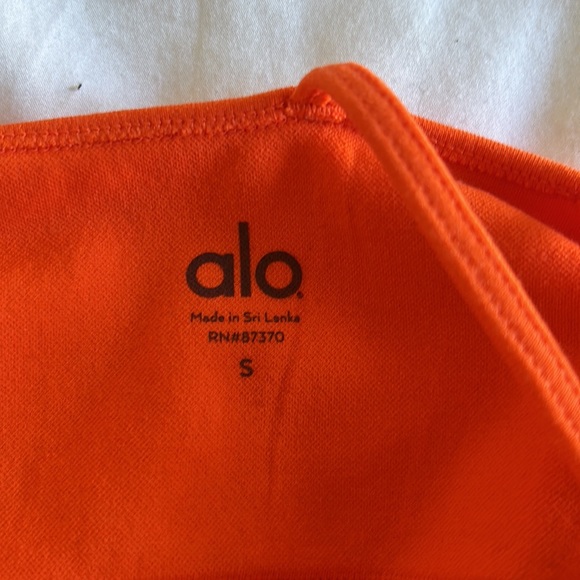 Alo Yoga SMALL Offset Bralette - Tangerine - Picture 7 of 7